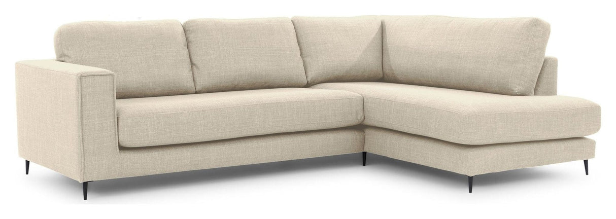 Bernadotte Sofa m. chaiselong 3 - pers. open højre, Beige - UNOLIVING.COM