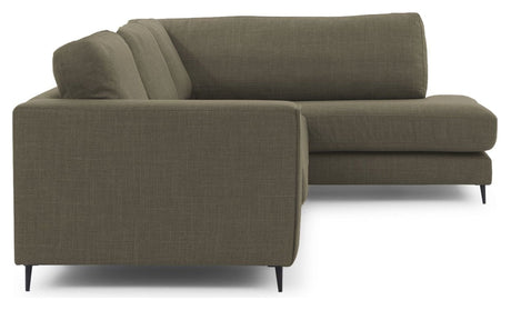 Bernadotte Sofa m. chaiselong 3 - pers. open højre, Grøn - UNOLIVING.COM