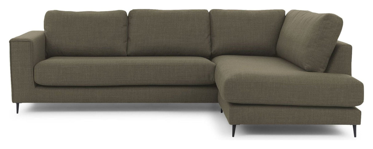 Bernadotte Sofa m. chaiselong 3 - pers. open højre, Grøn - UNOLIVING.COM