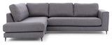 Bernadotte Sofa m. chaiselong 3 - pers. open venstre, Antracit - UNOLIVING.COM