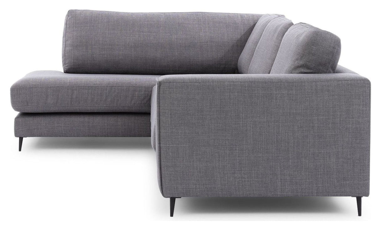 Bernadotte Sofa m. chaiselong 3 - pers. open venstre, Antracit - UNOLIVING.COM