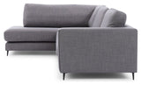 Bernadotte Sofa m. chaiselong 3 - pers. open venstre, Antracit - UNOLIVING.COM