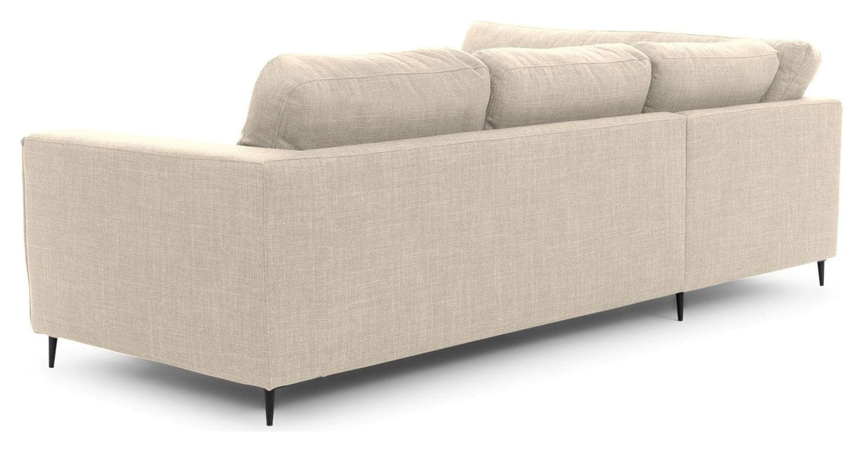 Bernadotte Sofa m. chaiselong 3 - pers. open venstre, Beige - UNOLIVING.COM