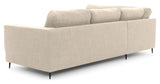 Bernadotte Sofa m. chaiselong 3 - pers. open venstre, Beige - UNOLIVING.COM