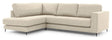 Bernadotte Sofa m. chaiselong 3 - pers. open venstre, Beige - UNOLIVING.COM