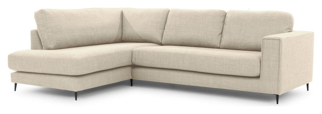 Bernadotte Sofa m. chaiselong 3 - pers. open venstre, Beige - UNOLIVING.COM