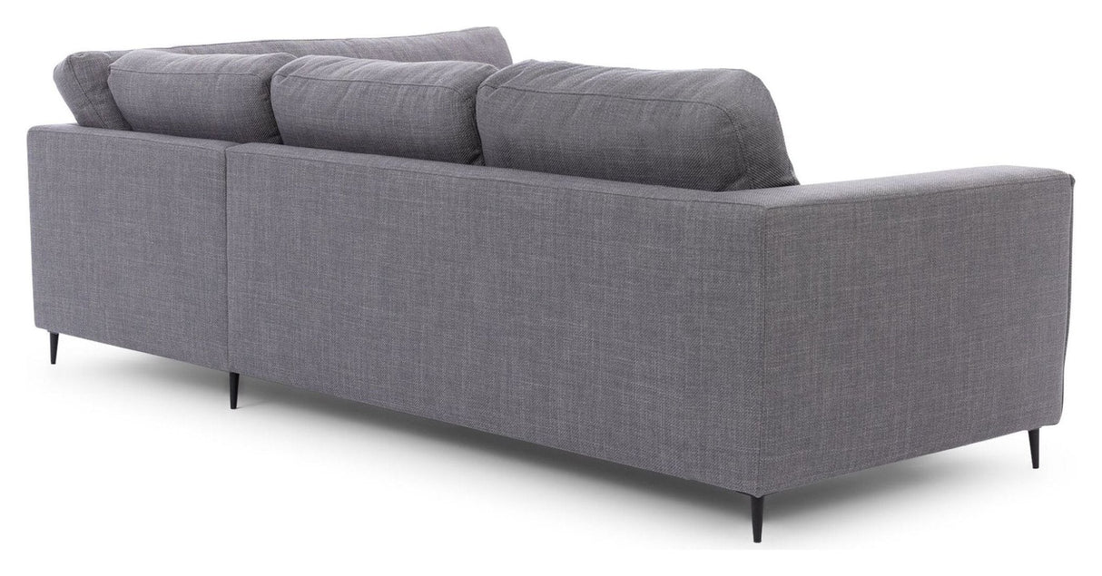 Bernadotte Sofa m. chaiselong 3,5 - pers. open højre, Antracit - UNOLIVING.COM