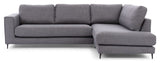 Bernadotte Sofa m. chaiselong 3,5 - pers. open højre, Antracit - UNOLIVING.COM