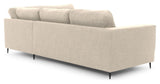 Bernadotte Sofa m. chaiselong 3,5 - pers. open højre, Beige - UNOLIVING.COM