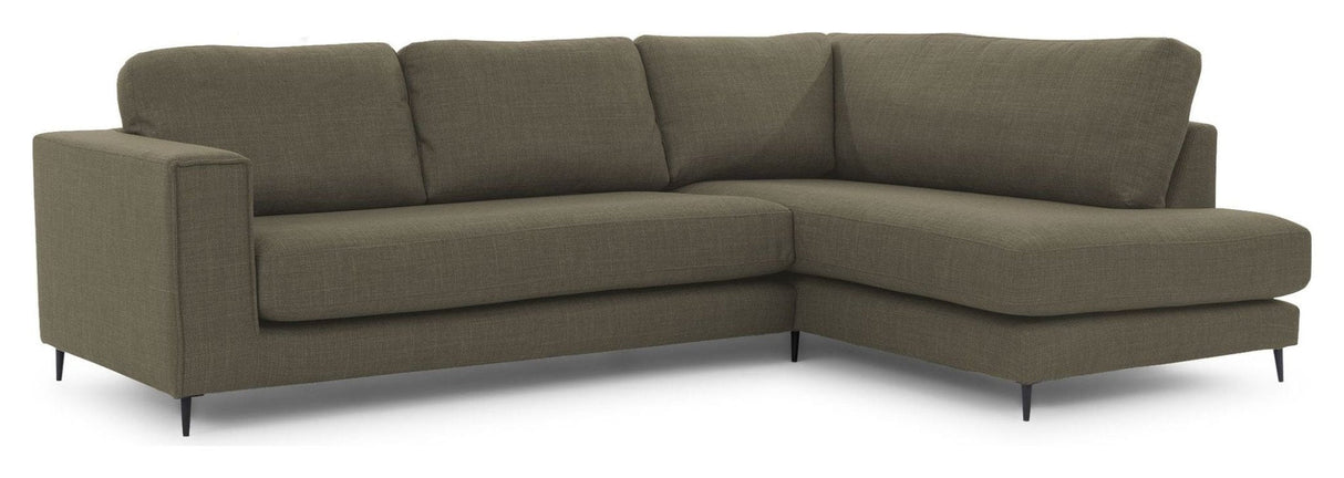 Bernadotte Sofa m. chaiselong 3,5 - pers. open højre, Grøn - UNOLIVING.COM