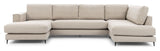 Bernadotte U - sofa, open end højre, Beige - UNOLIVING.COM