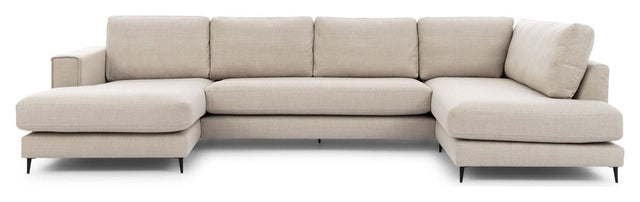 Bernadotte U - sofa, open end højre, Beige - UNOLIVING.COM