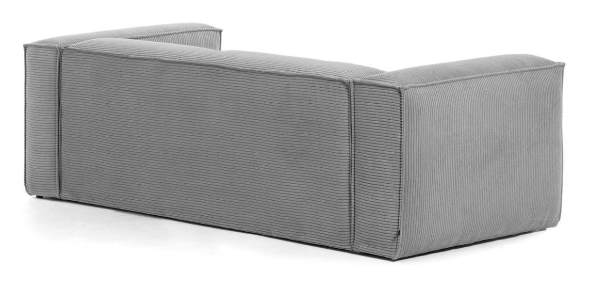 Blok 2 - pers. Sofa Mørk Grå Fløjl - UNOLIVING.COM