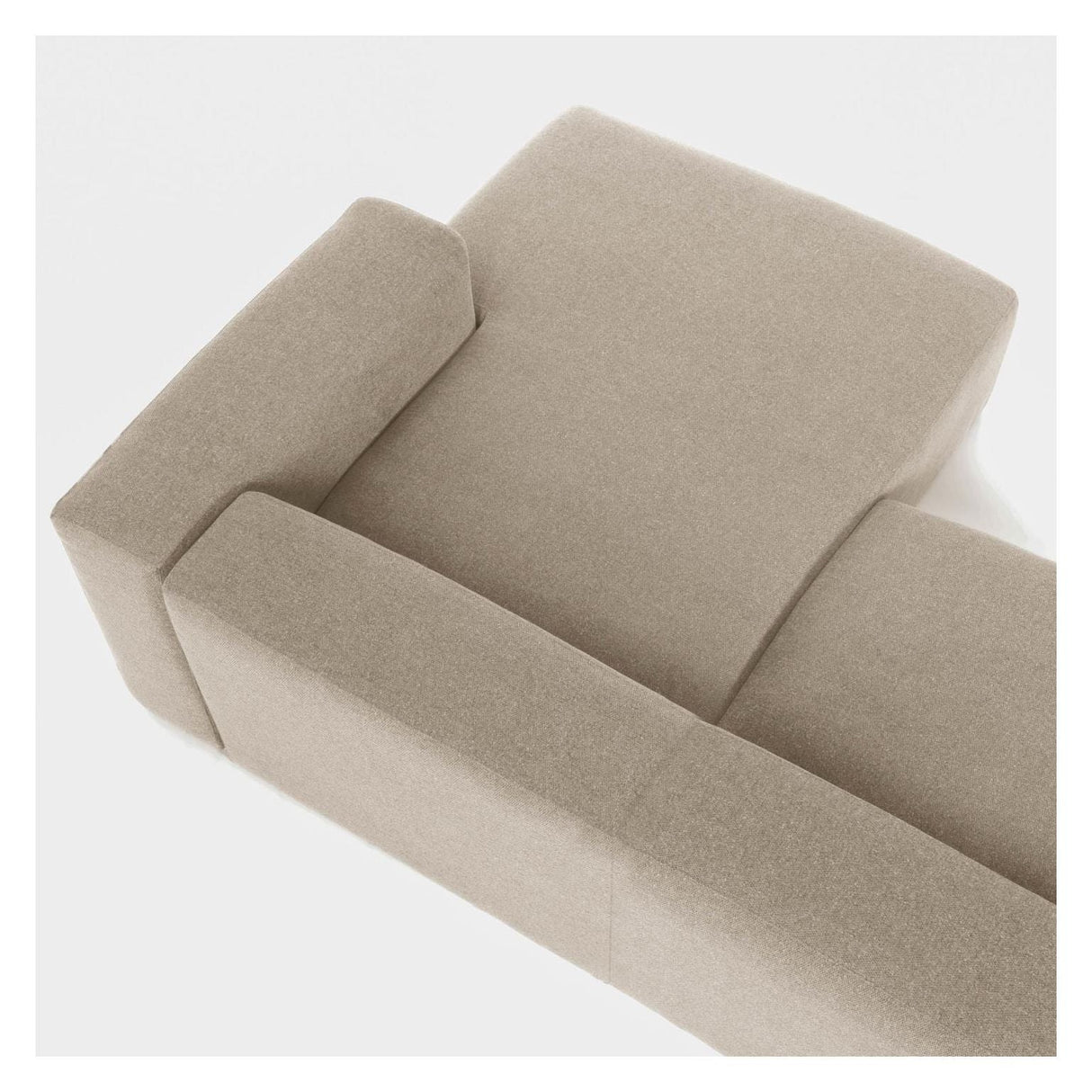 Blok 2 - pers. Sofa m. højrevendt Chaise Beige - UNOLIVING.COM