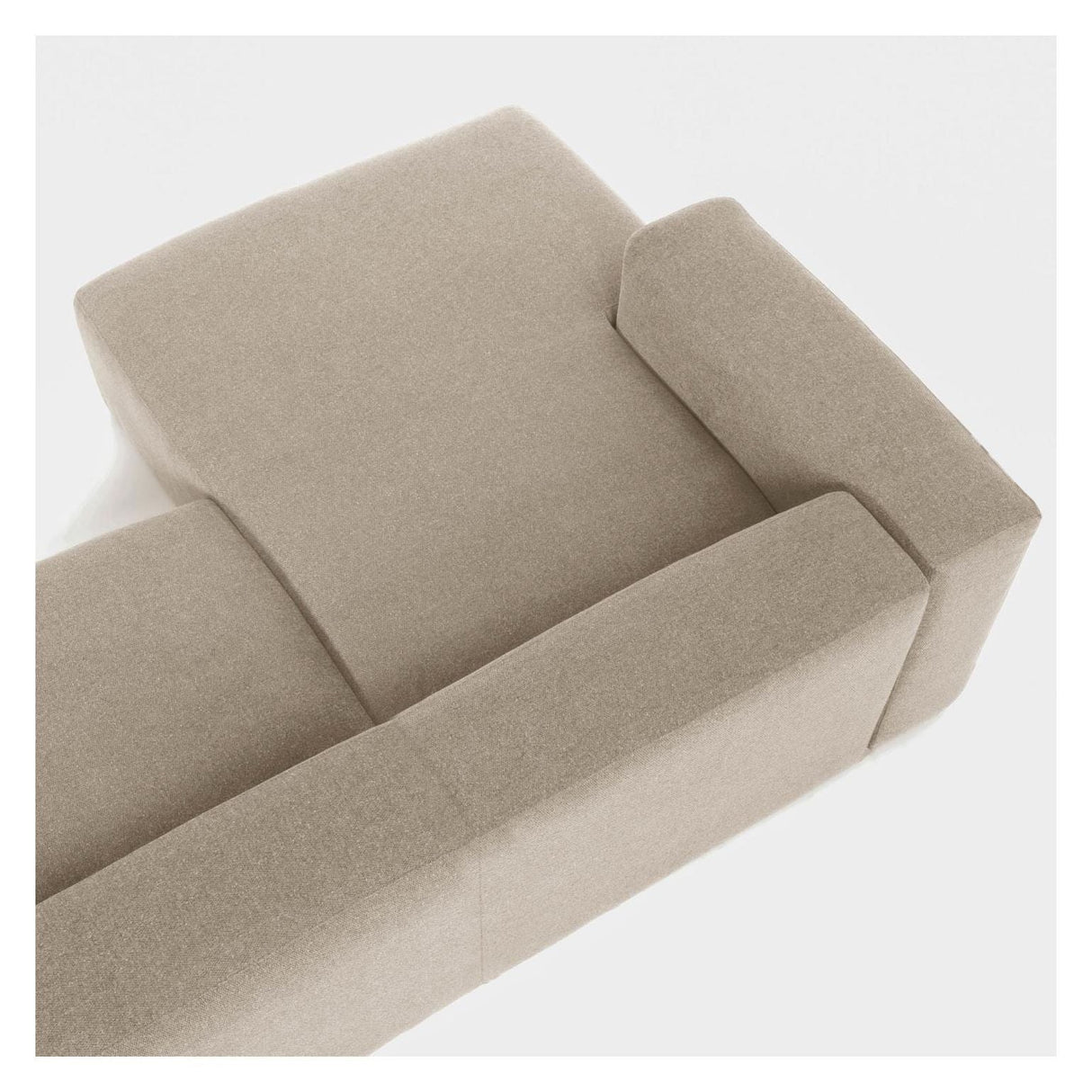 Blok 2 - pers. Sofa m. venstrevendt Chaise Beige Chenille - UNOLIVING.COM