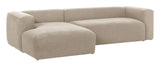 Blok 3 - pers sofa m. venstre chaiselong - Beige - UNOLIVING.COM