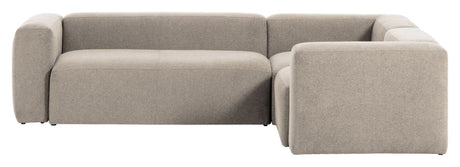 Blok 3 - pers. Hjørnesofa Beige Chenille, 290x230 - UNOLIVING.COM