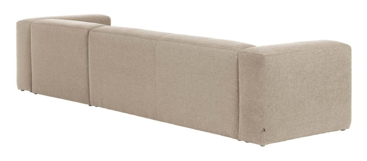 Blok 3 - pers. Sofa m. højrevendt Chaise Beige - UNOLIVING.COM