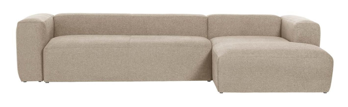 Blok 3 - pers. Sofa m. højrevendt Chaise Beige - UNOLIVING.COM