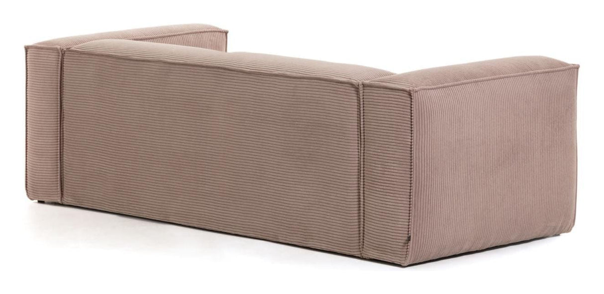 Blok 3 - pers. sofa - Rosa fløjl - UNOLIVING.COM