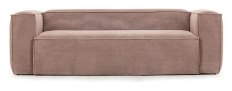 Blok 3 - pers. sofa - Rosa fløjl - UNOLIVING.COM