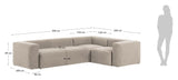 Blok 4 - pers. Hjørnesofa Beige - UNOLIVING.COM