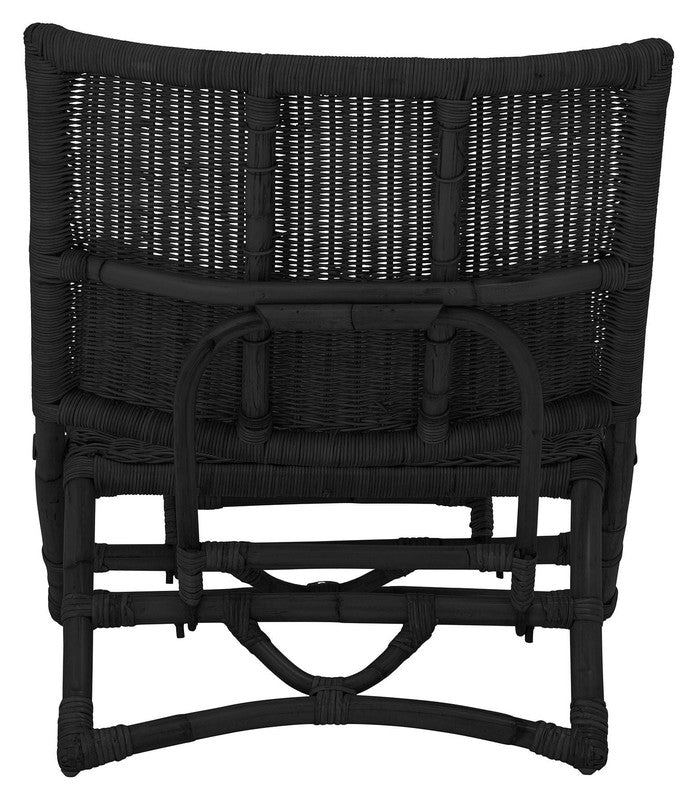 Bloomingville Baz Loungestol, Sort, Rattan - UNOLIVING.COM