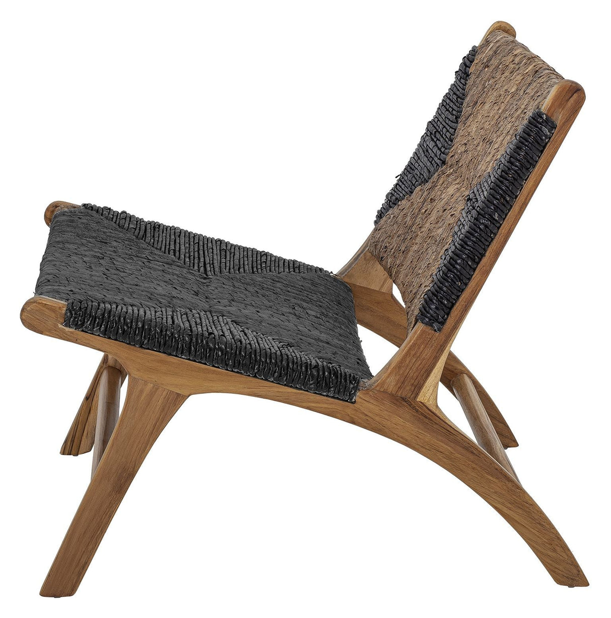 Bloomingville Grant Loungestol, Sort, Teak - UNOLIVING.COM