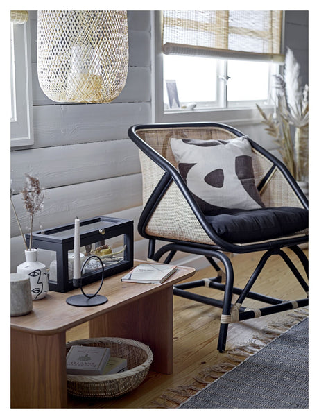 Bloomingville Loue Loungestol, Sort, Rattan - UNOLIVING.COM