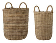 Bloomingville Sede Kurve sæt á 2, Rattan/brun - UNOLIVING.COM