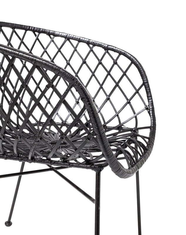 Bloomingville Spisebordsstol, Sort Rattan - UNOLIVING.COM