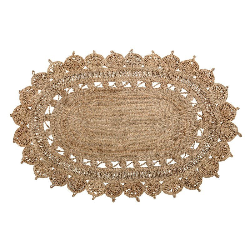 Bloomingville Tæppe 182x121 i jute, Natur - UNOLIVING.COM