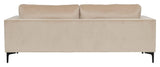 Bolero 3 - pers. Sofa, Beige Velour m. sorte ben - UNOLIVING.COM