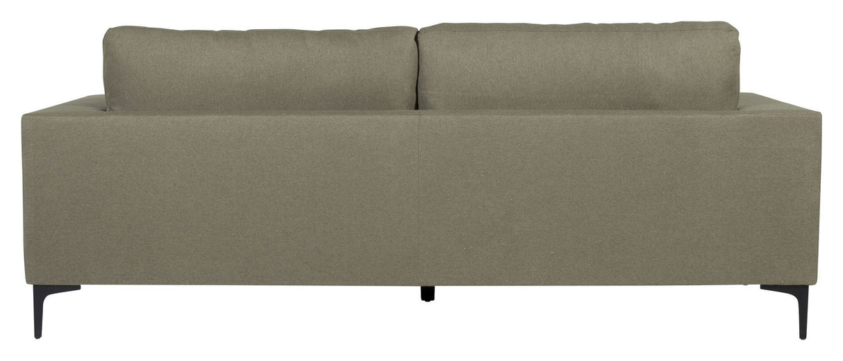 Bolero 3 - pers. Sofa, Dusty Green Stof m. sorte ben - UNOLIVING.COM