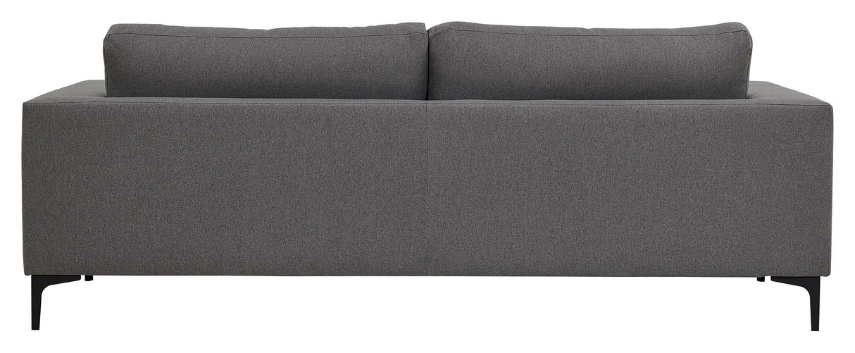 Bolero 3 - pers. Sofa, Grå Stof m. sorte ben - UNOLIVING.COM