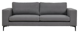 Bolero 3 - pers. Sofa, Grå Stof m. sorte ben - UNOLIVING.COM