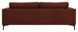 Bolero 3 - pers. Sofa, Rusty Orange Stof m. sorte ben - UNOLIVING.COM