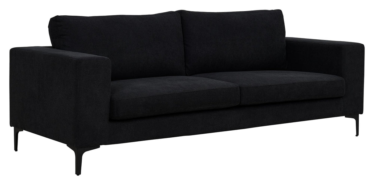 Bolero 3 - pers. Sofa, Sort Stof m. sorte ben - UNOLIVING.COM