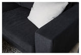 Bolero 3 - pers. Sofa, Sort Stof m. sorte ben - UNOLIVING.COM