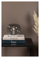 Bollonelie Bordlampe, Beige/Sort smokey glas - UNOLIVING.COM