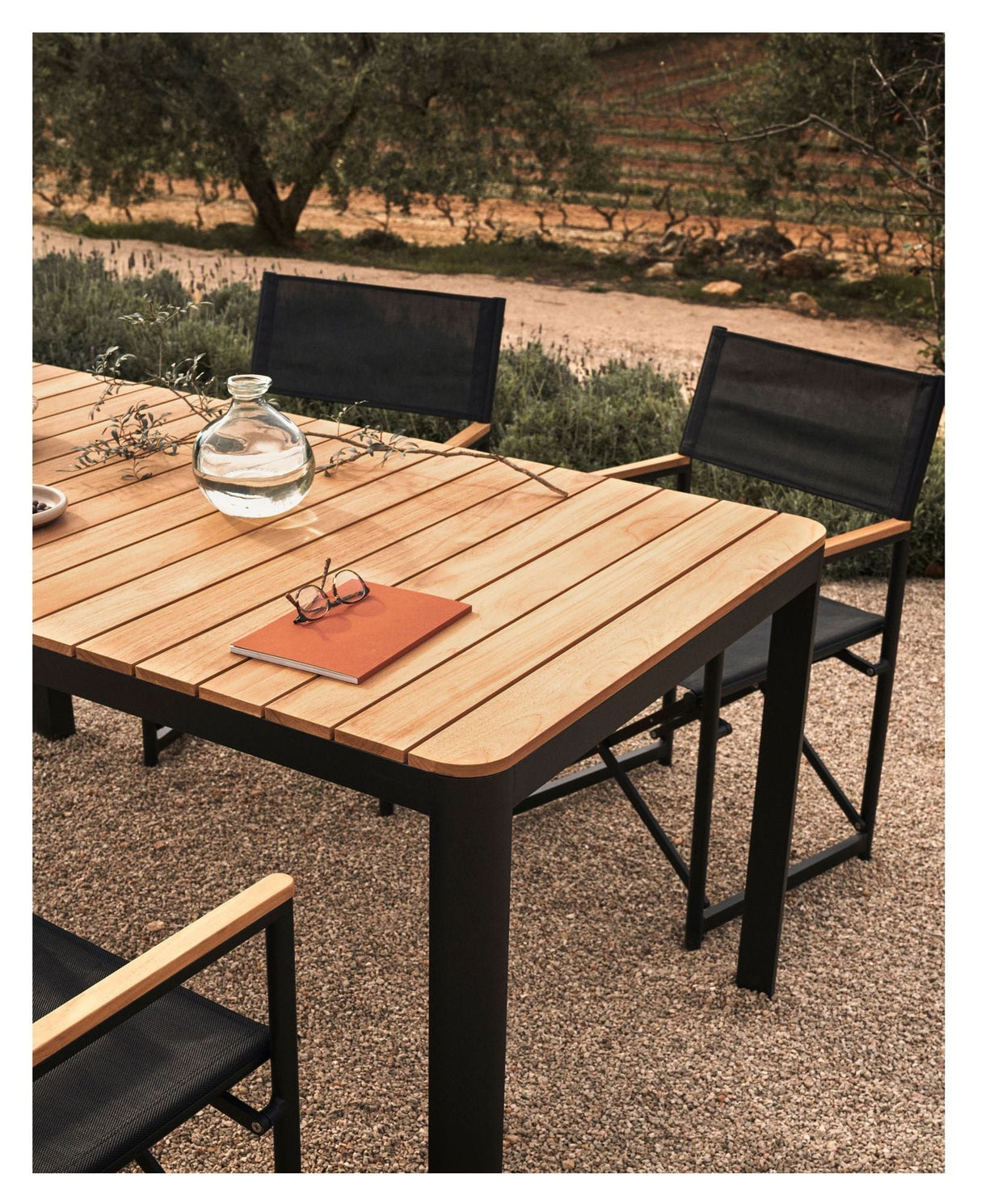 Bona Havebord, Sort teak, 163x73 - UNOLIVING.COM