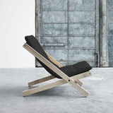 Boogie Loungestol, Dark Grey/Natur - UNOLIVING.COM