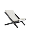 Boogie Loungestol, Offwhite/Sort fyrretræ - UNOLIVING.COM