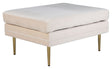 Boom Ottoman, Beige Velour - UNOLIVING.COM