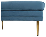 Boom Ottoman, Blå Velour - UNOLIVING.COM