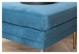 Boom Ottoman, Blå Velour - UNOLIVING.COM