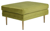 Boom Ottoman, Lime Velour - UNOLIVING.COM