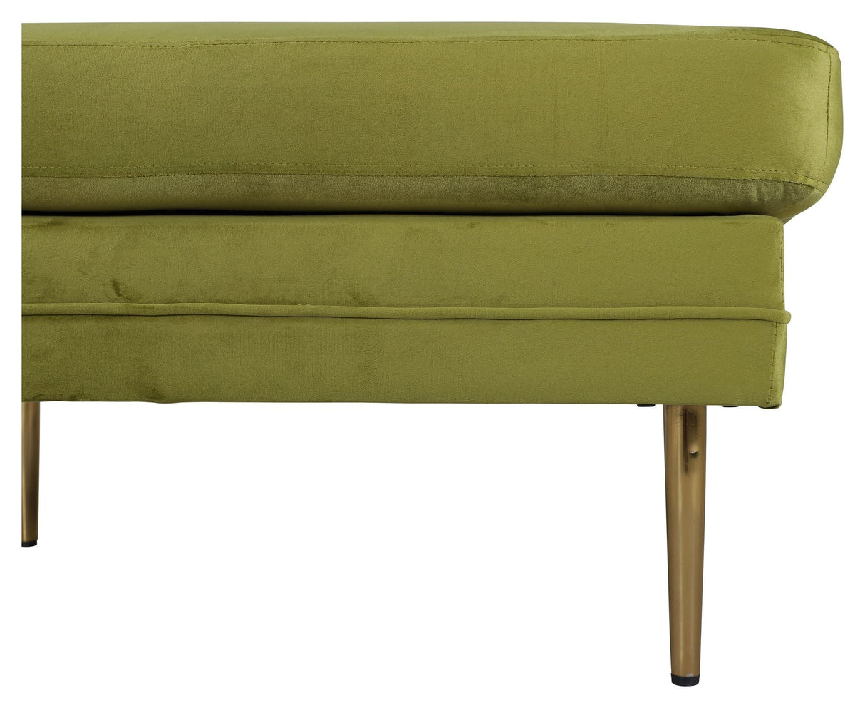 Boom Ottoman, Lime Velour - UNOLIVING.COM