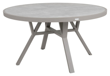 Brafab Samvaro Havebord m. glas Ø140, Beige/Khaki - UNOLIVING.COM