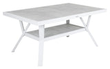 Brafab Samvaro Loungebord m. glas, Hvid, 140x90 - UNOLIVING.COM